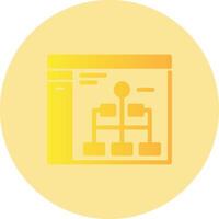 Network Gradient Circle Icon vector