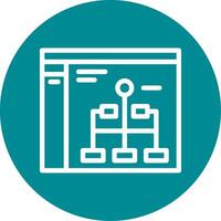 Network Outline Circle Icon vector