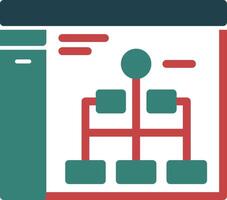Network Glyph Two Color Icon vector