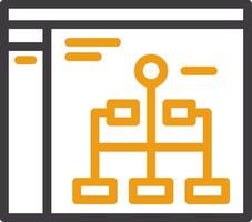 Network Line Two Color Icon vector