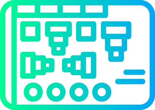 Printer Linear Gradient Icon vector