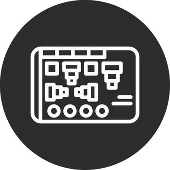 Printer Inverted Icon vector