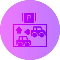 Car alignment guide Gradient Circle Icon vector