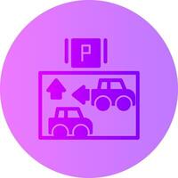 Car alignment guide Gradient Circle Icon vector