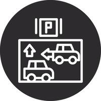 Car alignment guide Inverted Icon vector