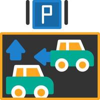 Car alignment guide Flat Icon vector