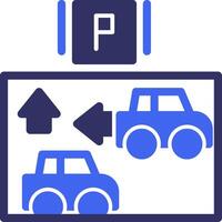 Car alignment guide Solid Two Color Icon vector