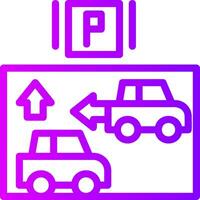 Car alignment guide Linear Gradient Icon vector