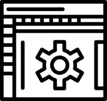 Gear Line Icon vector