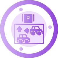 Car alignment guide Glyph Gradient Icon vector