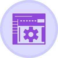 Gear Multicolor Circle Icon vector