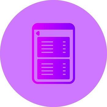 Settings Gradient Circle Icon vector