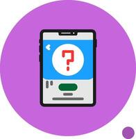 Question mark Flat Shadow Icon vector