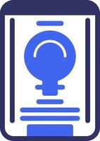 Lightbulb Solid Two Color Icon vector