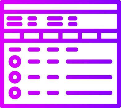 Checklist Linear Gradient Icon vector