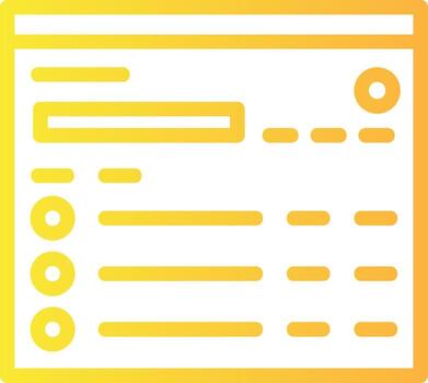 List Linear Gradient Icon vector