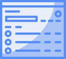 List Line Filled Blue Icon vector