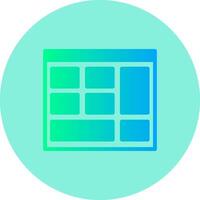 Grid Gradient Circle Icon vector