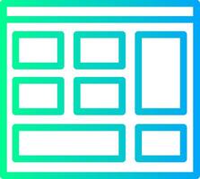 Grid Linear Gradient Icon vector