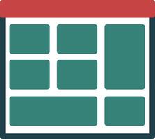 Grid Glyph Two Color Icon vector