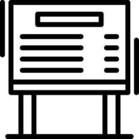 Parking rate board Line Icon vector