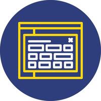 Tag Dual Line Circle Icon vector