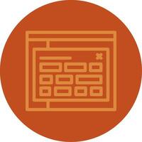 Tag Line Multi color Icon vector