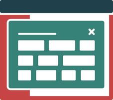 Tag Line Two Color Icon vector