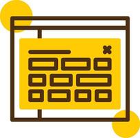 Tag Yellow Lieanr Circle Icon vector