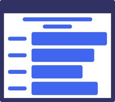 Statistics Solid Two Color Icon vector