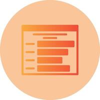 Statistics Gradient Circle Icon vector