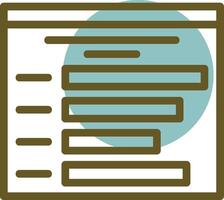 Statistics Linear Circle Icon vector