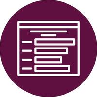 Statistics Outline Circle Icon vector