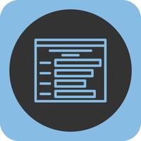 Statistics Linear Round Icon vector