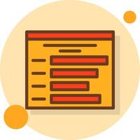 Statistics Filled Shadow Circle Icon vector