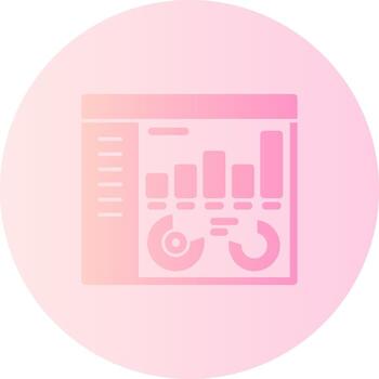 Chart Gradient Circle Icon vector