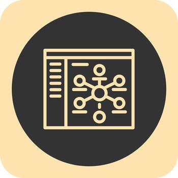 Graph Linear Round Icon vector
