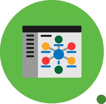 Graph Flat Shadow Icon vector