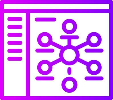 Graph Linear Gradient Icon vector