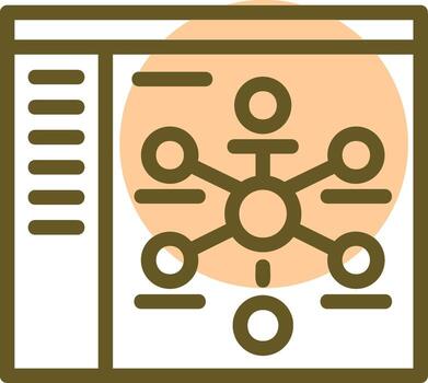 Graph Linear Circle Icon vector