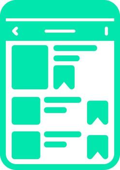 Bookmark Solid Multi Gradient Icon vector