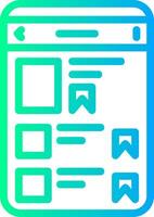 Bookmark Linear Gradient Icon vector