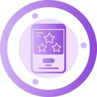 Star Glyph Gradient Icon vector