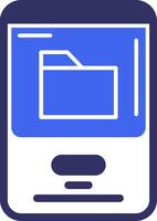 Folder Solid Two Color Icon vector