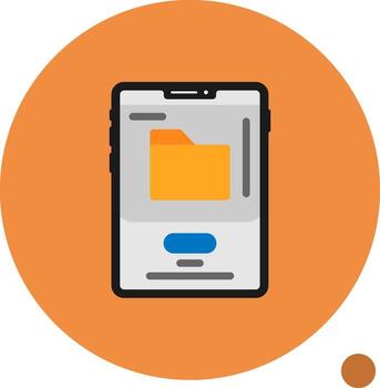 Folder Flat Shadow Icon vector