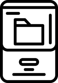 icono de línea de carpeta vector