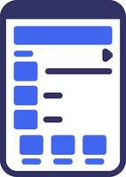 Contacts Solid Two Color Icon vector