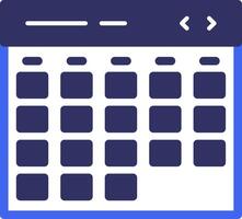 Calendar Solid Two Color Icon vector