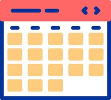 Calendar Color Filled Icon vector
