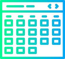 Calendar Linear Gradient Icon vector